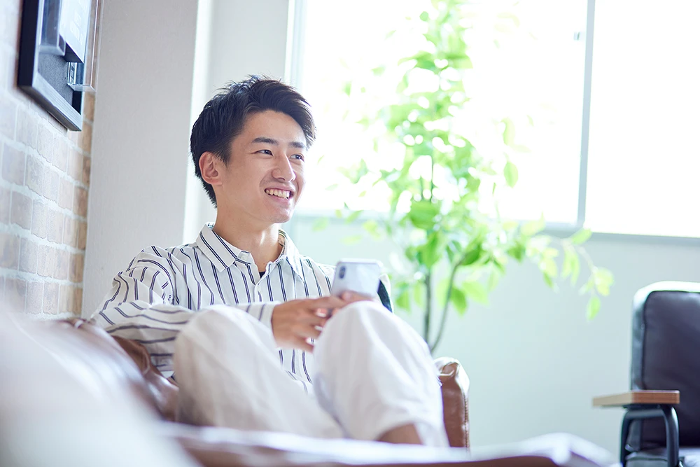 爽やか笑顔の男性